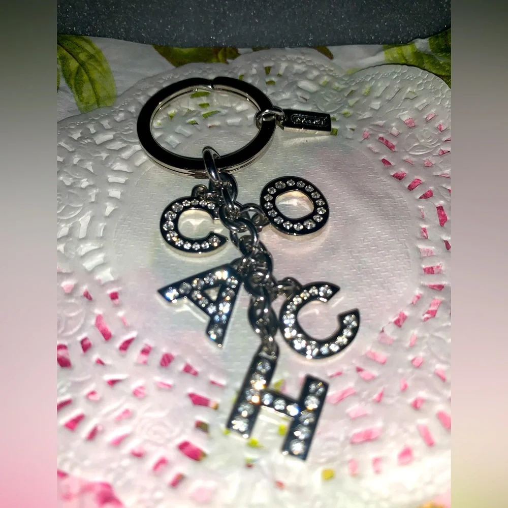 RARE Coach Rhinestone Dangle Keychain Authentic NWOT “HARD TO FIND